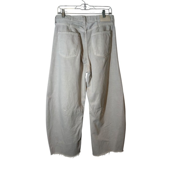 CITIZENS OF HUMANITY Horseshoe Jeans Gray Light Wash Distressed 28 Wide Leg - Picture 5 of 11